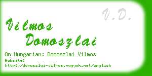 vilmos domoszlai business card